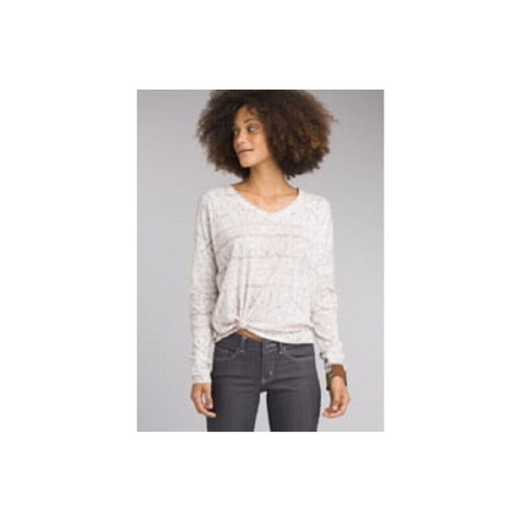 Prana Tops - PrAna Women's Hi Low Ashy Alaska Shiloh Top Blouse V Neck White Size NEW